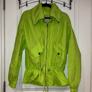 Lucky Brand Lime green jacket with adjustable waistband